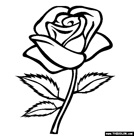 rose coloring page  free rose online coloring