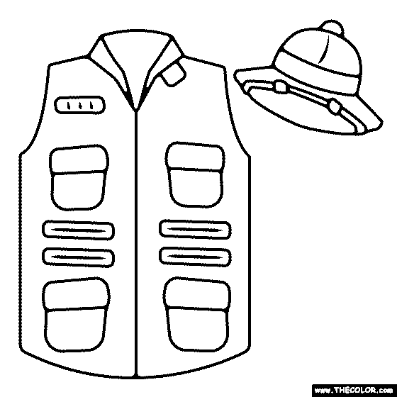 vest coloring page