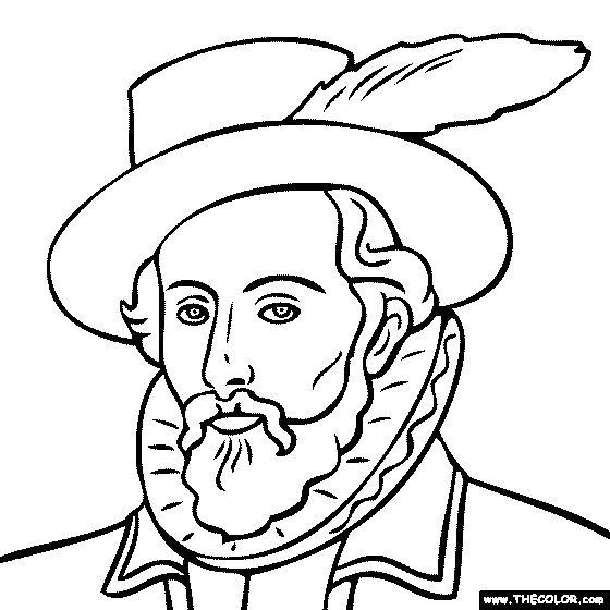 Sir Walter Raleigh Coloring Page