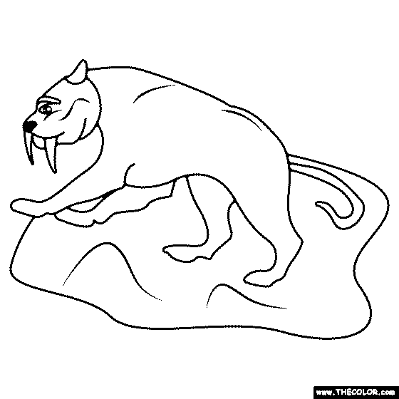 Smilodon Coloring Page
