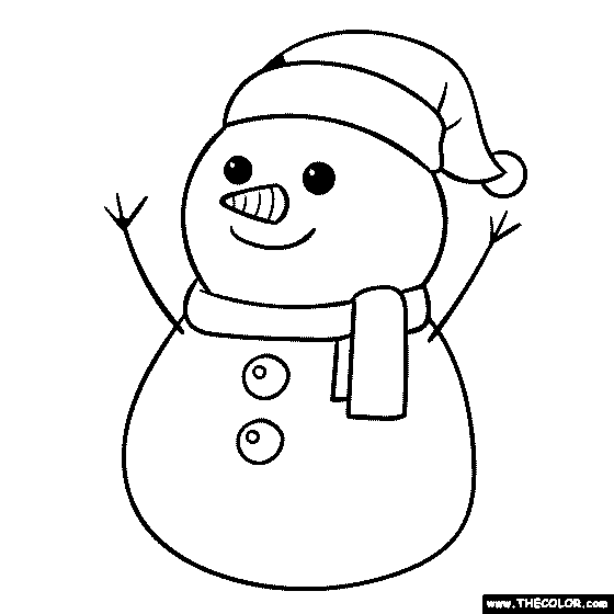 Snow Boy Coloring Page