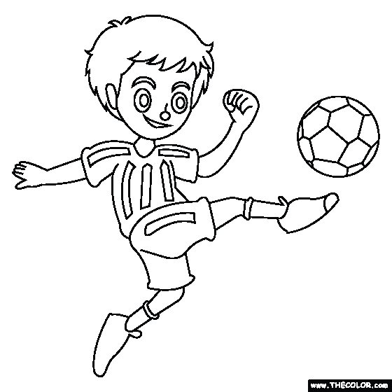 Soccer Player Coloring Page