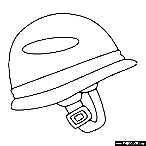 Soldier Helmet Coloring Page
