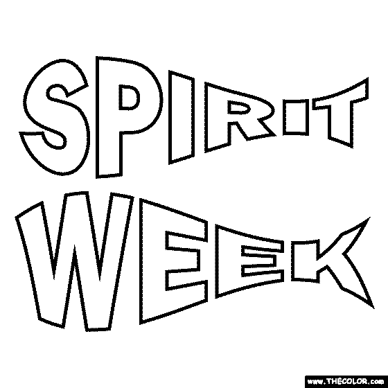 Spirit Week Coloring Page