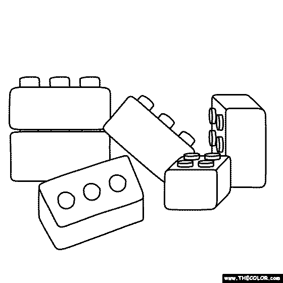 Lego Blocks Coloring Pages