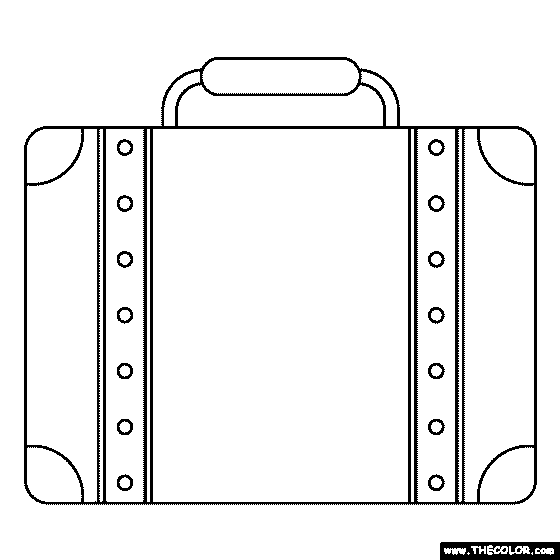 Suitcase Coloring Page