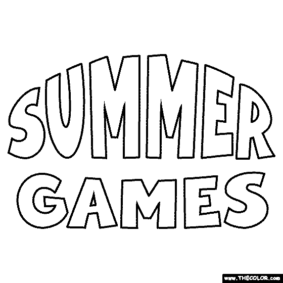 Summer Games Coloring Page