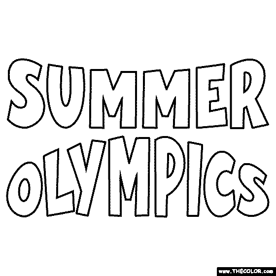 Summer Olympics Coloring Page