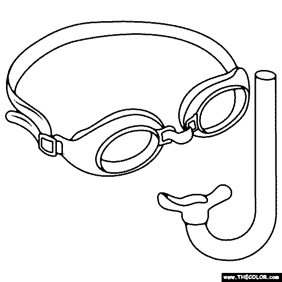 Swimming Goggles Coloring Page