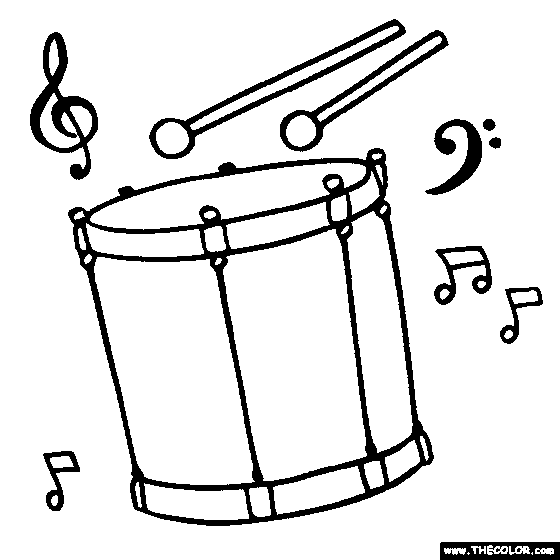 Tenor Drum Coloring Page Color Tenor Drum