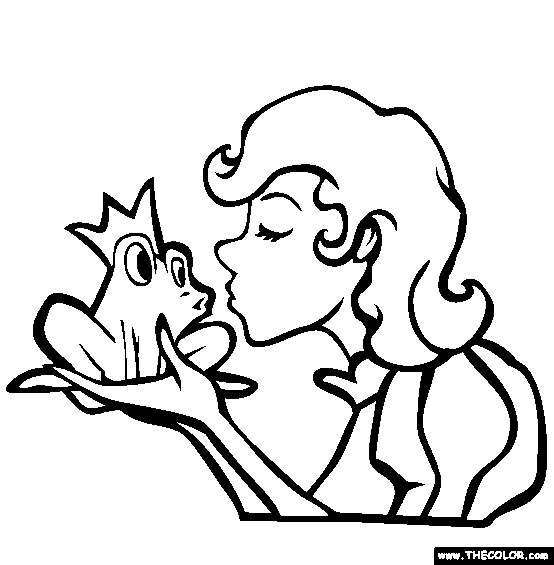 frog prince coloring page