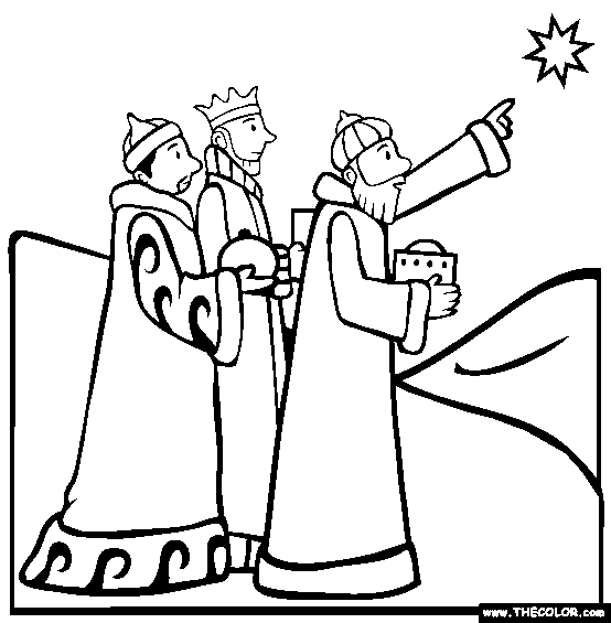wise men coloring page