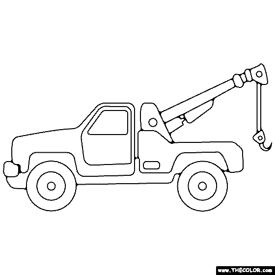 Tow Truck Coloring Page