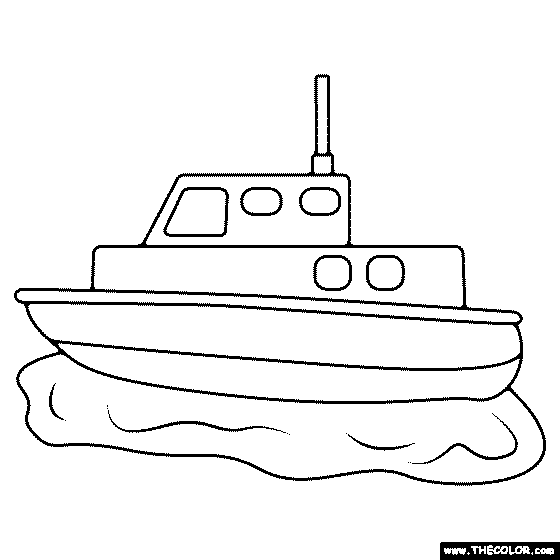 Toy Boat Coloring Page