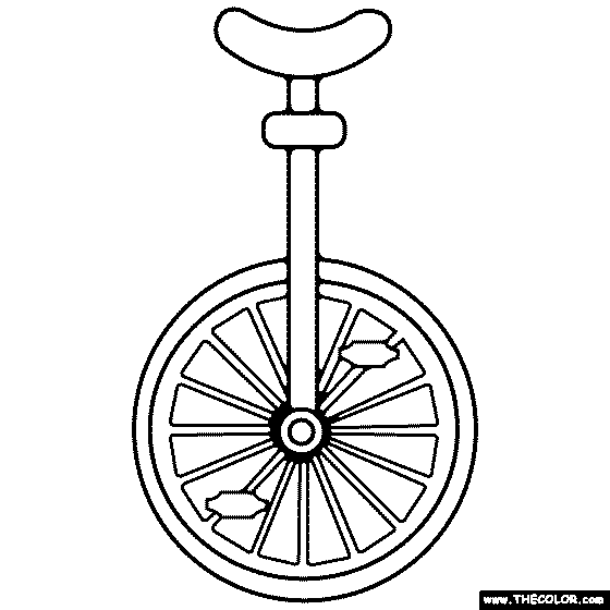 Unicycle Coloring Page