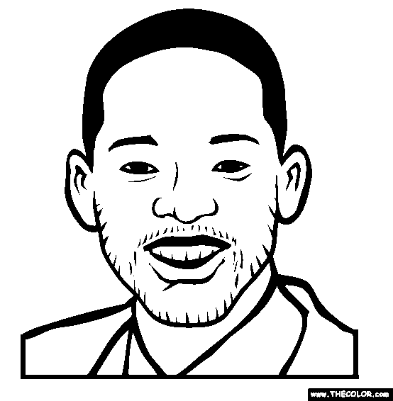 How to Draw Will Smith, Coloring Page, Trace Drawing