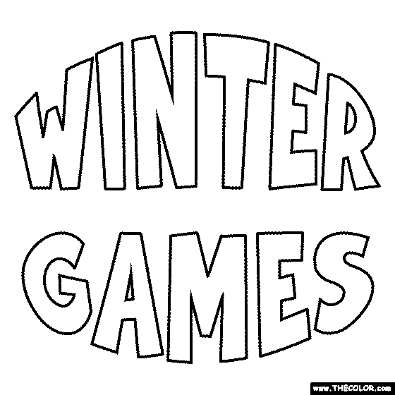 Winter Games Coloring Page