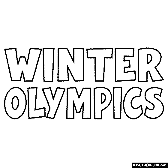 Winter Olympics Coloring Page