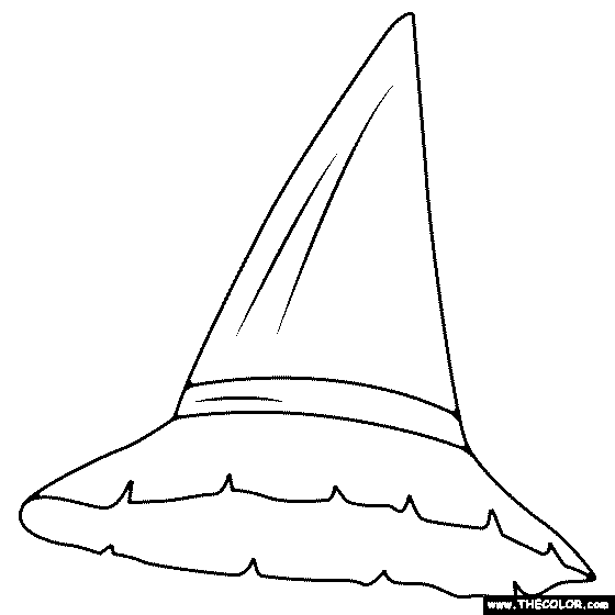 Witch Hat Coloring Page