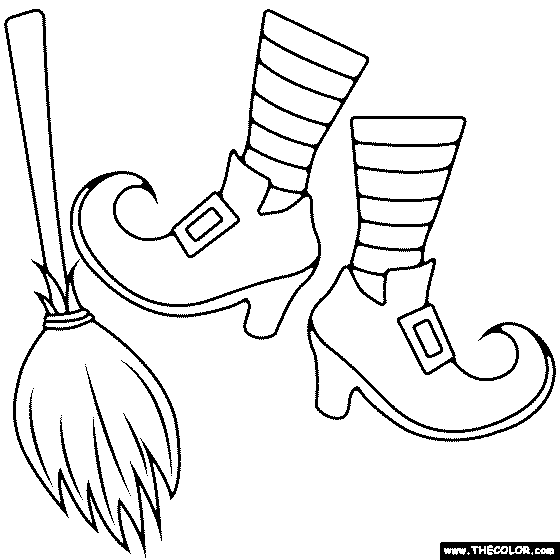 Witch Legs Coloring Page