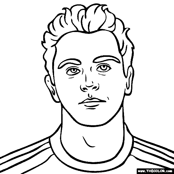 Coloring Pages Xavi Wilson Russell Football Celebrities Thecolor Sketch Col...