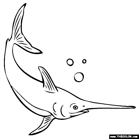 swordfish coloring pages