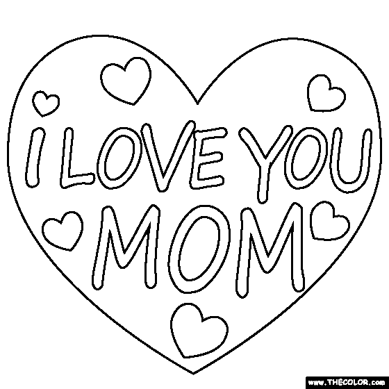 Mother's Day Online Coloring Pages | Page 1